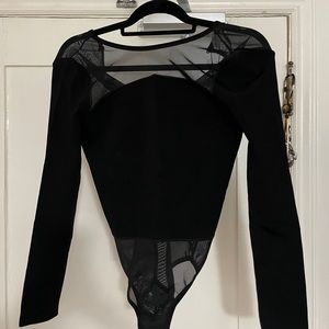 Zara Long Sleeve Black Knit Wear Collection One Piece
